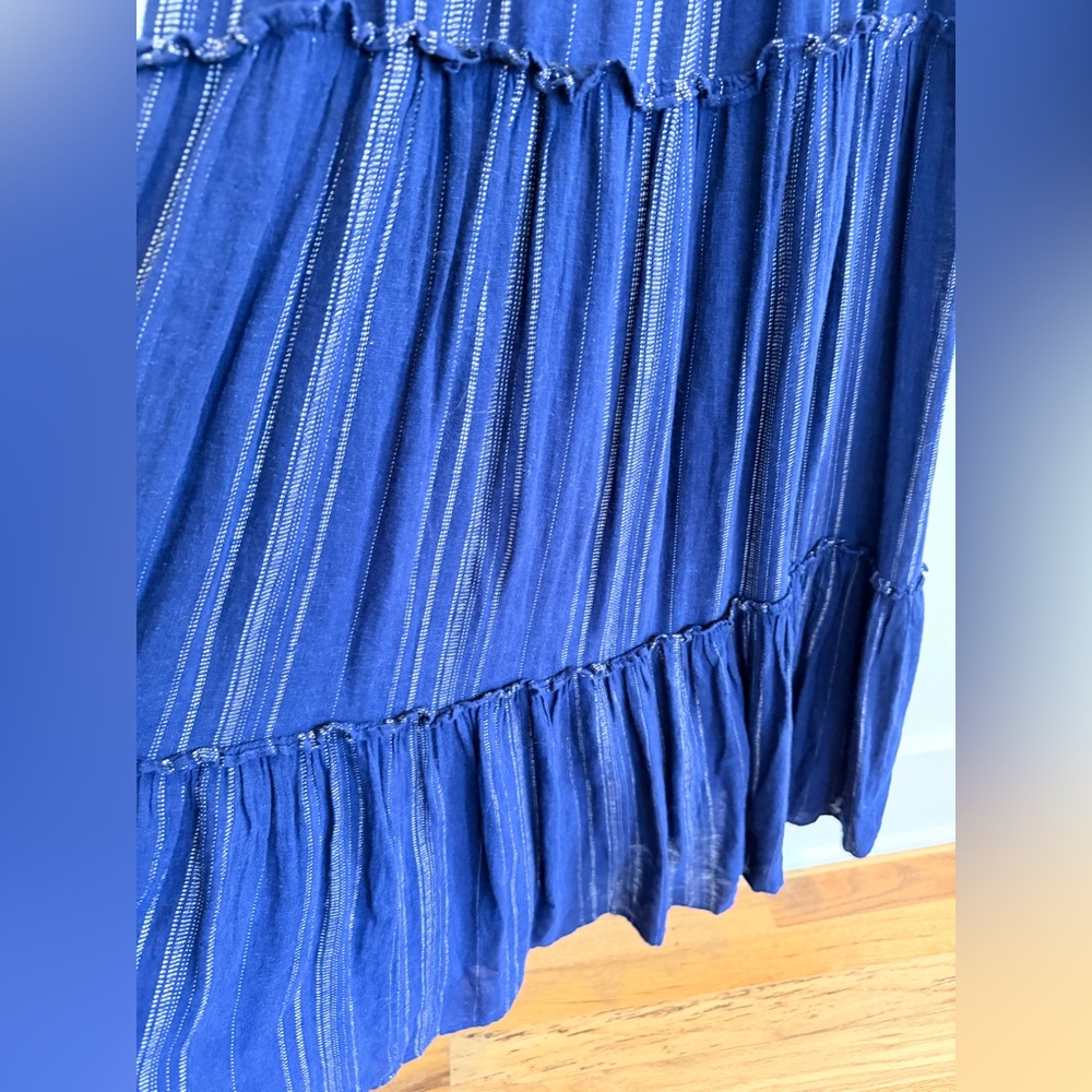 Rails Loulou Linen-Blend Maxi Dress in Blue, Size Small - Picture 9 of 12